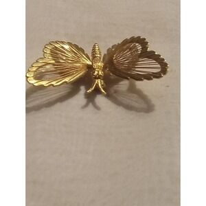 Vintage Goldtone Butterfly Brooch